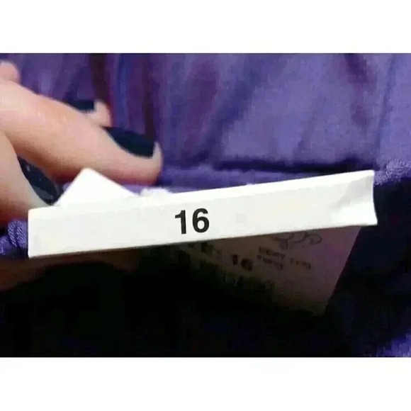 Pony Tails Girls Purple Skirt Floral Textured Lace Size 16 - Picture 4 of 11